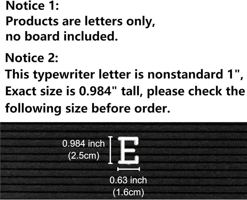 G GAMIT Felt Letter Board Letters Set - Pre-cut 418pcs Nonstandard 1inch White Typewriter Letters Only (No Board Included) - Image 2